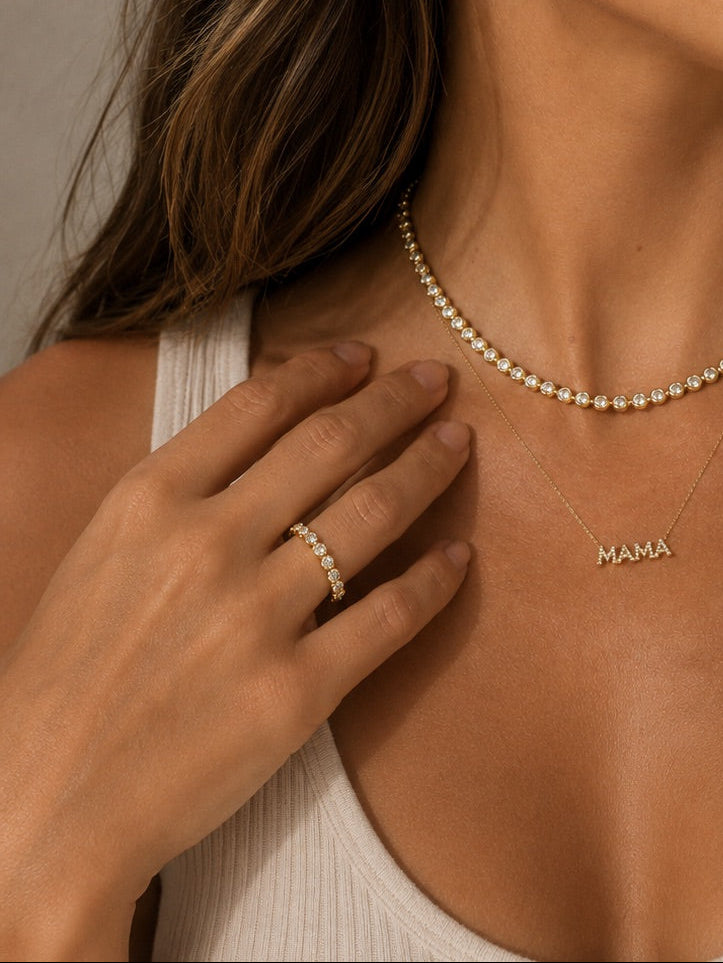 Mama Pavé Necklace
